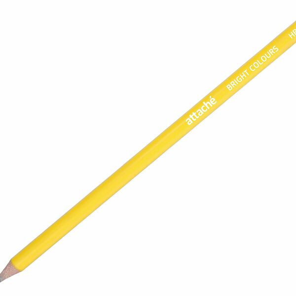 Карандаш чернографитный трехгр, Attache Bright colors, HB, желтый корпус
