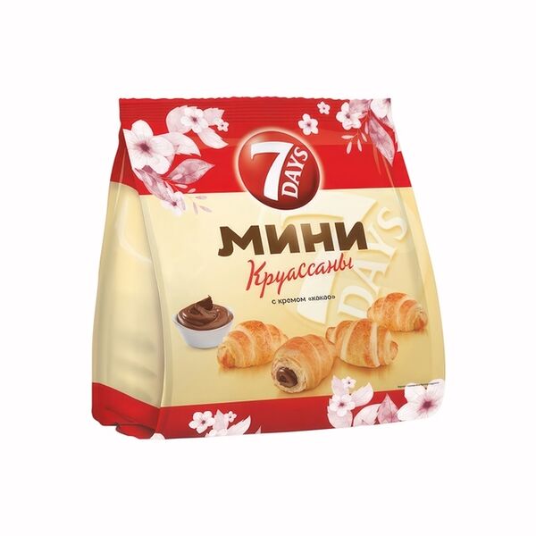 Мини-круассаны 7 DAYS с кремом какао, 265г