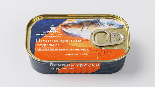 Печень трески Nord Piligrim натуральная, 115г