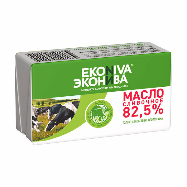 Масло сливочное ЭкоНива 82.5%, 180 г