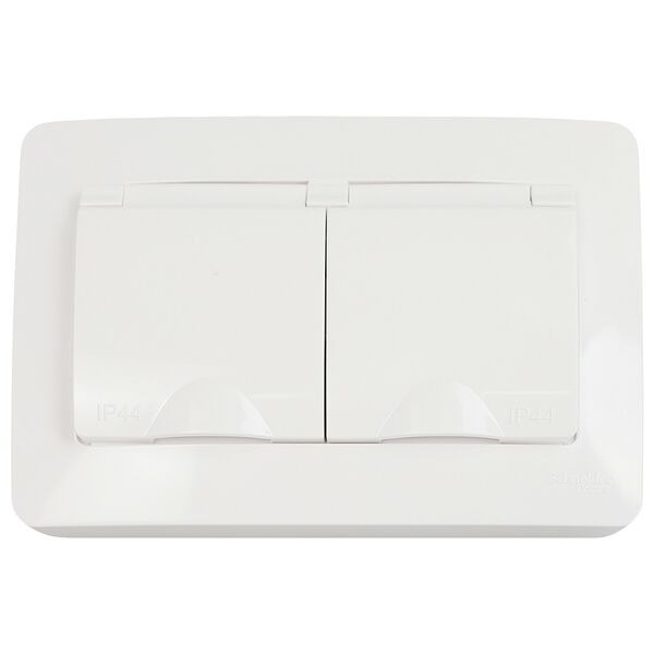 Розетка двойная Schneider Electric Blanca, 16 А, 250 В, белый