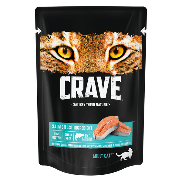Корм для взрослых кошек Crave Лосось, 70г