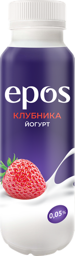 

Йогурт питьевой обезжиренный Epos клубника 250 г