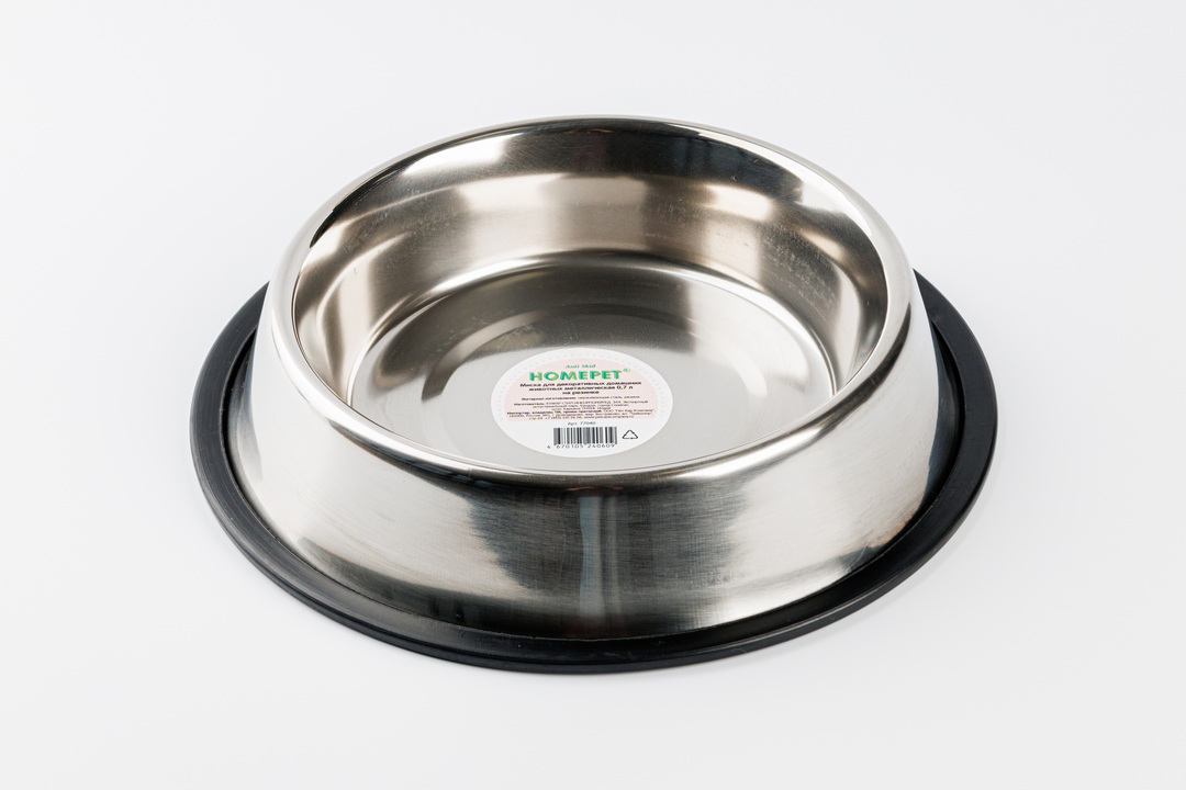 

Миска Homepet для домашних животных металлическая на резинке