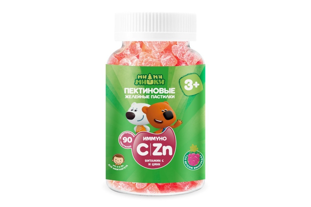 

Ми-ми-мишки Иммуно витамин С и цинк пастилки жевательные виноград 90 шт