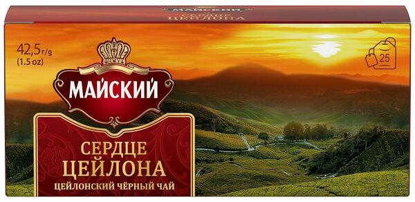 Чай чёрный Майский классический Сердце Цейлона 25пак