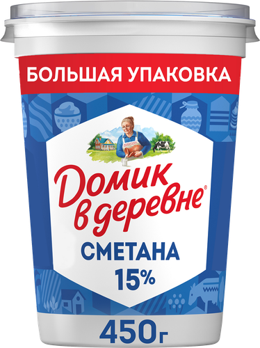 

Сметана Домик в деревне 15% 450 г