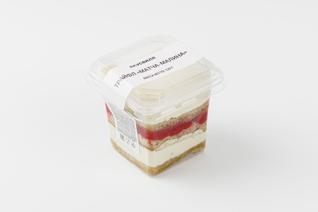 

Трайфл "Матча-малина"