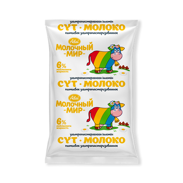 Молоко Молочный Мир ультрапастеризованное 6% 900 мл