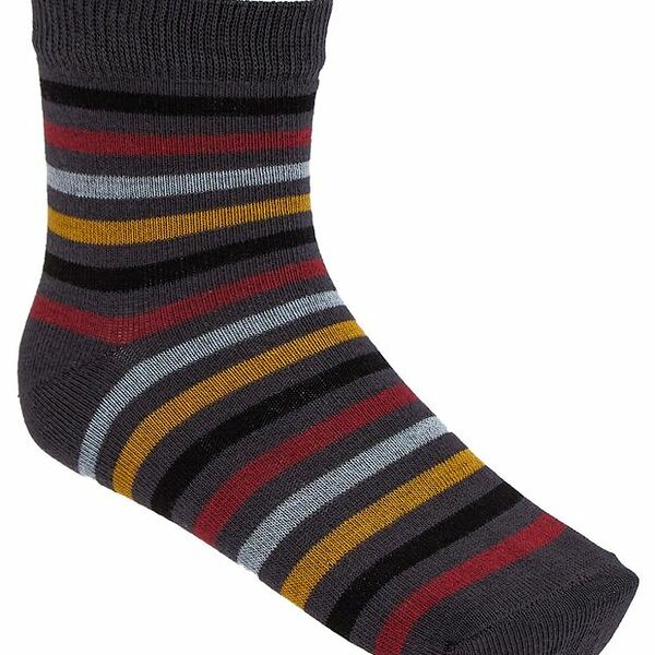 Носки для мальчика John Jeniford в полоску серые, р 22-24