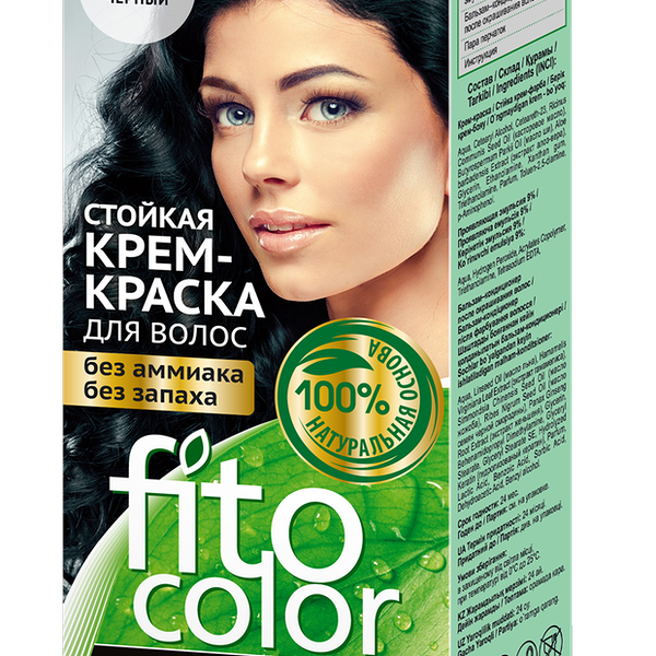 Стойкая крем-краска для волос fito косметик FitoColor 1.0 Чёрный 115 мл