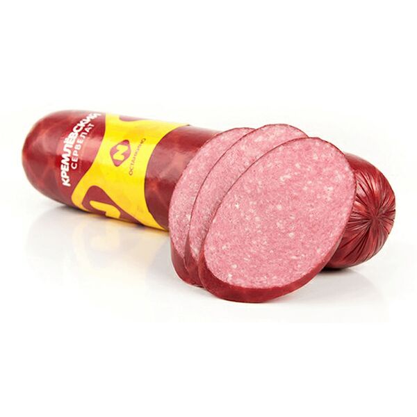 Колбаса Останкино Сервелат Кремлевский варено-копченый