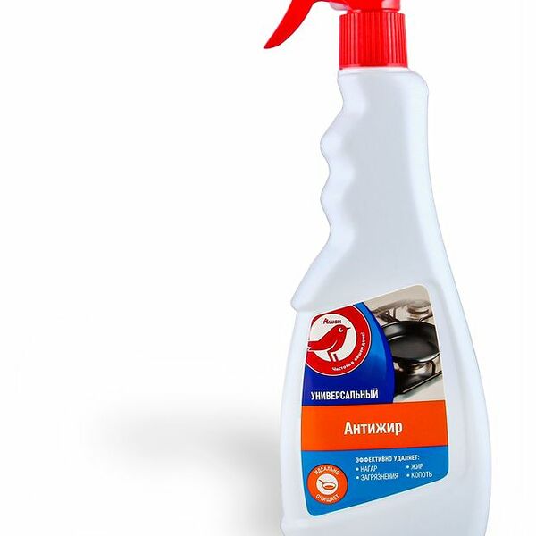 Чистящее средство для кухни АШАН Красная птица Антижир универсальное, 500 мл
