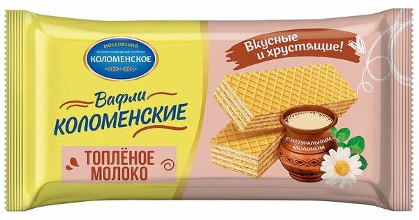 Вафли Коломенское со вкусом топленое молоко, 200г