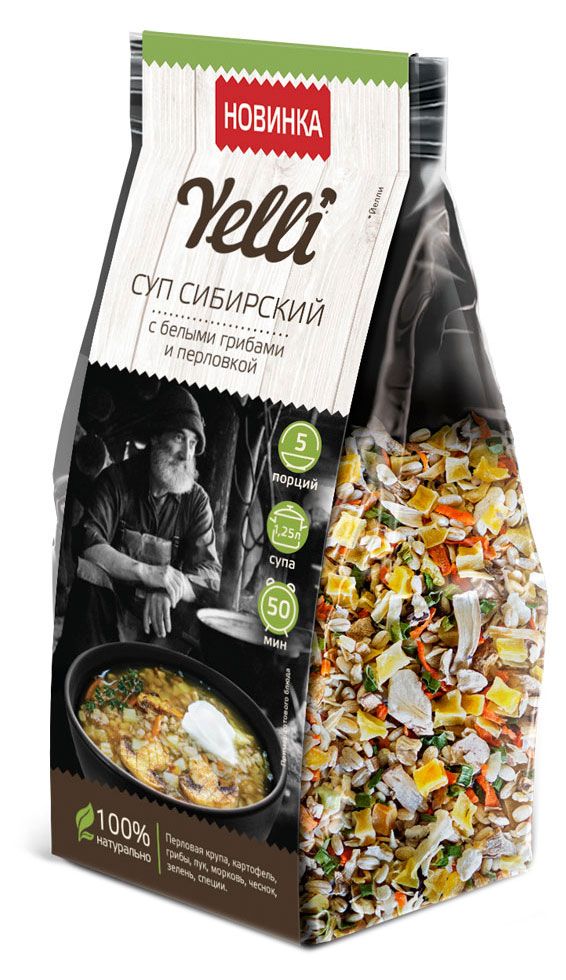 

Суп Yelli Сибирский с белыми грибами и перловкой 125 г