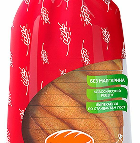 Батон Край Каравай Нарезной в нарезке 350 г