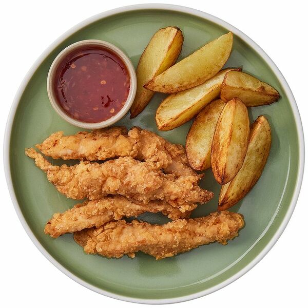 Стрипсы Шеф Перекрёсток из куриного филе с картофелем 250 г