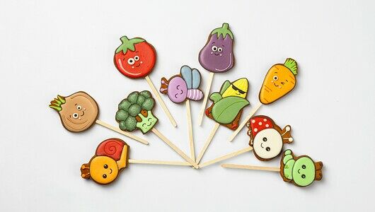 Пряник имбирный Веселая игра на палочке, в ассортименте, 1 шт, 40г