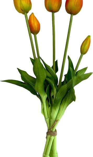 Тюльпаны 5 цветочков красные 40см