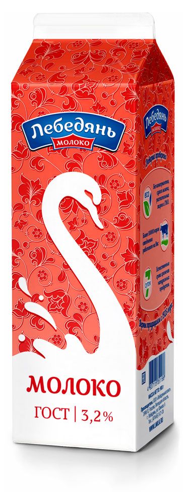 

Молоко ЛебедяньМолоко питьевое пастеризованное 3.2% 900 г