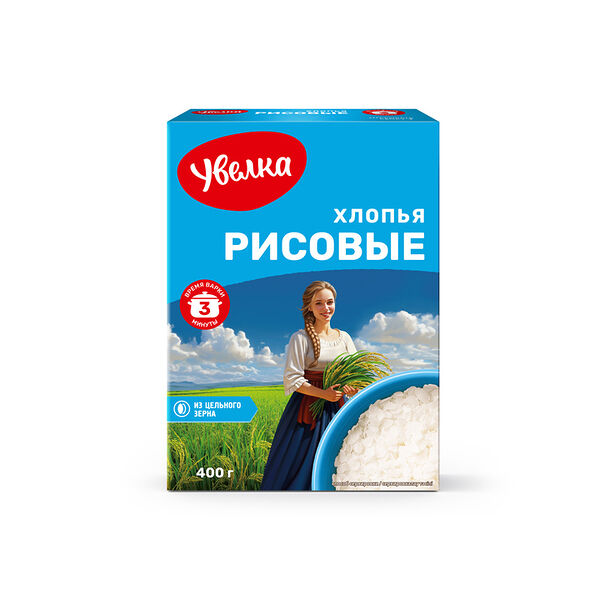 Хлопья рисовые Увелка 400г