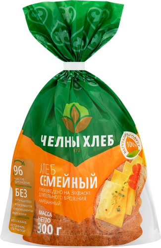 

Хлеб Челны-Хлеб Семейный новый подовый в нарезке 300 г