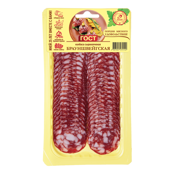 Колбаса ИНЕЙ Брауншвейгская с/к нар в/у