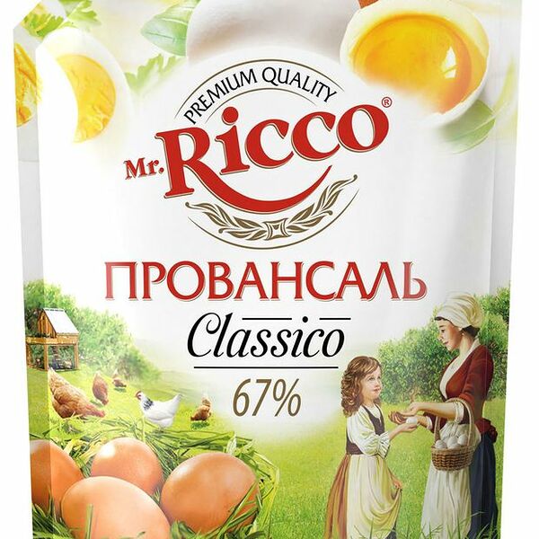 Майонез Mr.Ricco Organic 67% провансаль 800мл