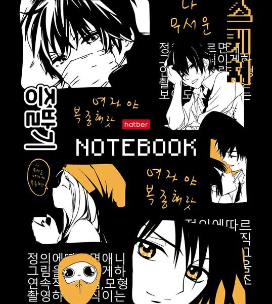 Бизнес-блокнот Hatber Аниме Нежные чувствав клеточку 80л А5