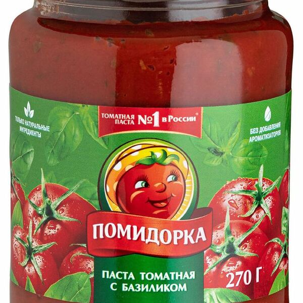 Паста томатная с базиликом Помидорка 270 г
