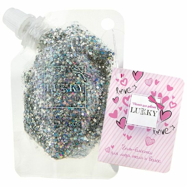 Гель-блестки для детей Lukky для тела, волос и лица 15г