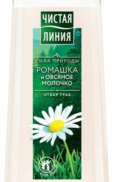 Гель для душа смягчающий Чистая Линия Ромашка и овсяное молочко, 250 мл