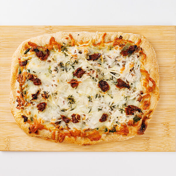 Пицца римская цельнозерновая с лисичками и шпинатом ВкусВилл 460 г