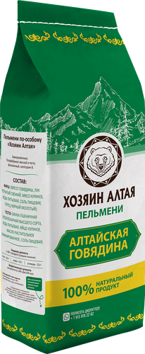 

Пельмени Хозяин Алтая Алтайская говядина 800 г