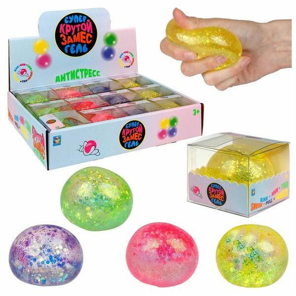 Игрушка-антистресс 1Toy Крутой замес-гель Шар в ассортименте, 1 шт