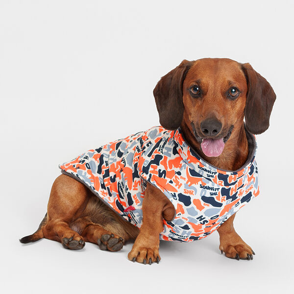 Куртка на замке для собак, 2XL,серо-оранжевая (унисекс)