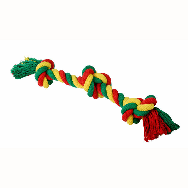 Игрушка для собак Канат 29 мм, 3 узла, 63 см