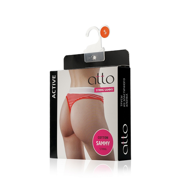 Женские трусы Atto Sammy-string, красные, S