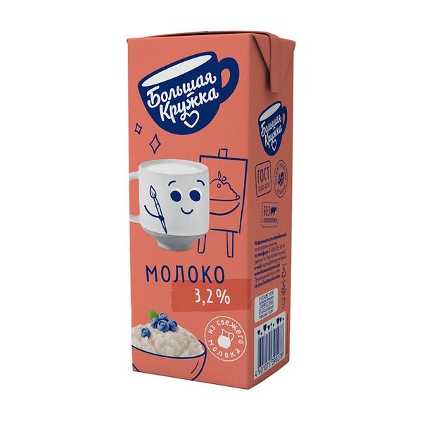 Молоко Большая Кружка ультрапастеризованное, 3.2%