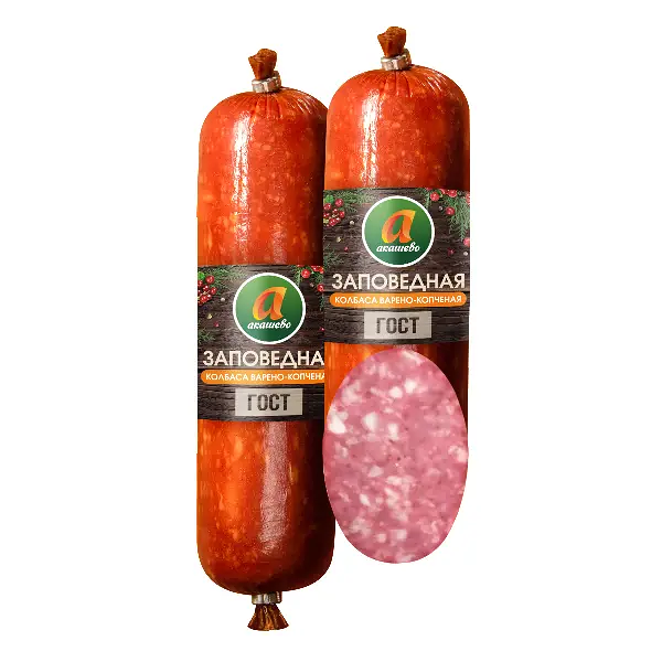 Колбаса Акашево Заповедная варено-копченая 350 г