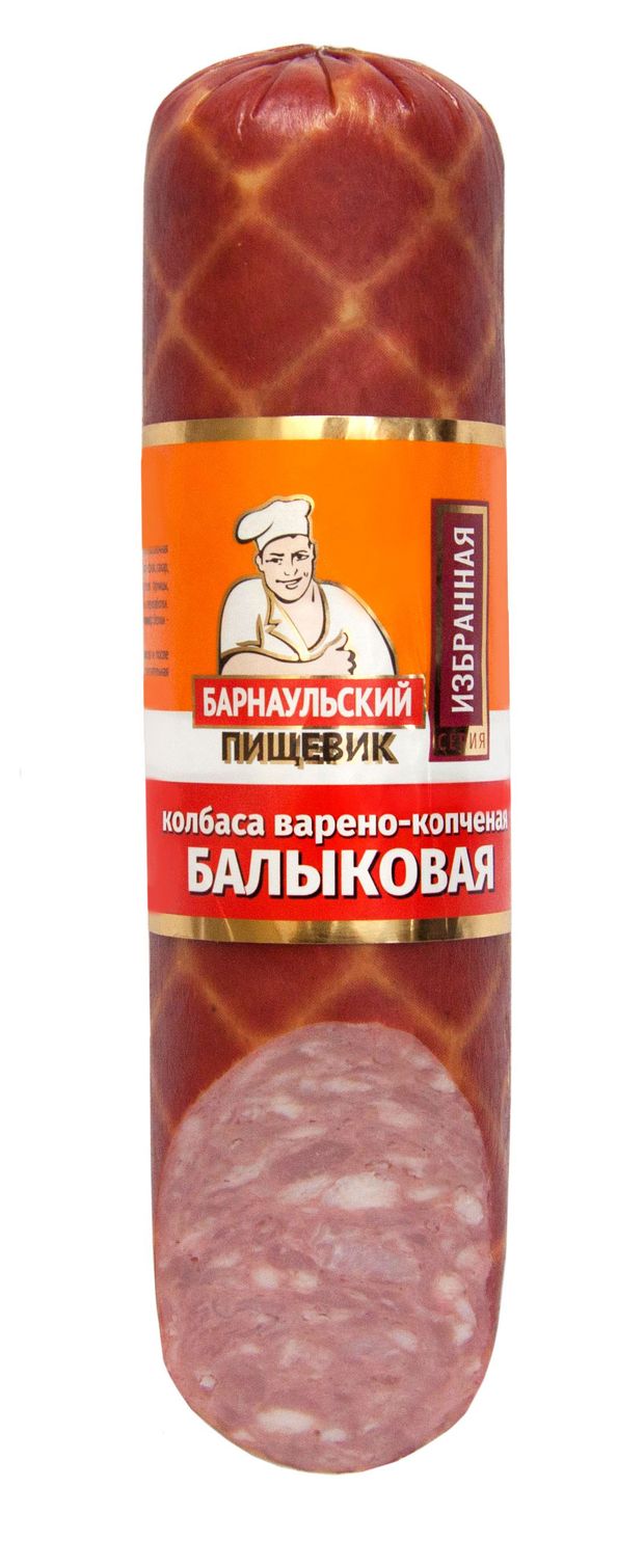 

Колбаса Барнаульский Пищевик Избранная Балыковая варено-копченая 380 г