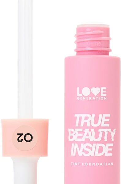 Крем тональный-тинт для лица Love Generation True Beauty inside стойкий пудровый финиш Светлый бежевый Тон 02 27мл