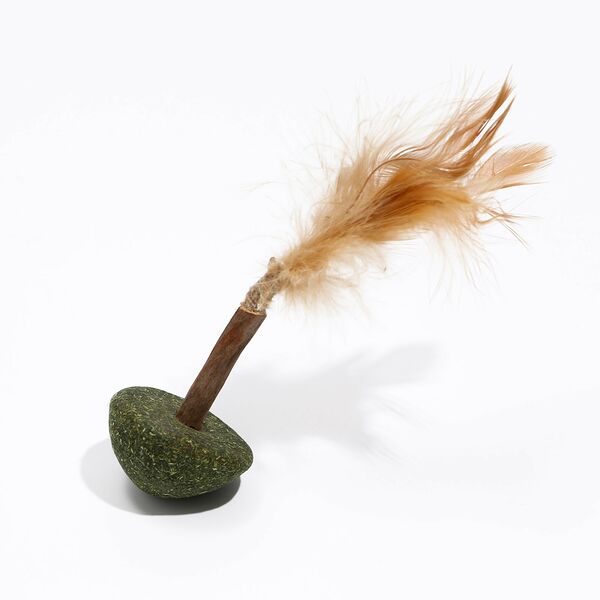 Игрушка для кошек ПИЖОН неваляшка из прессованной кошачьей мяты и мататаби, 6см