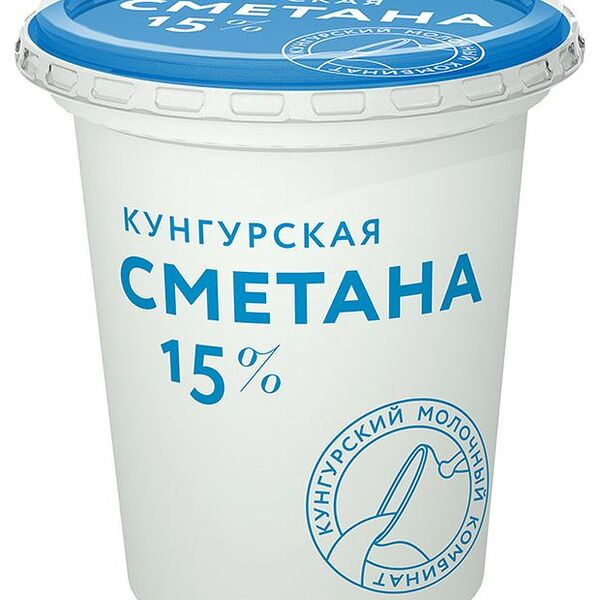 Сметана 15% Молкомбинат Кунгурский 300г