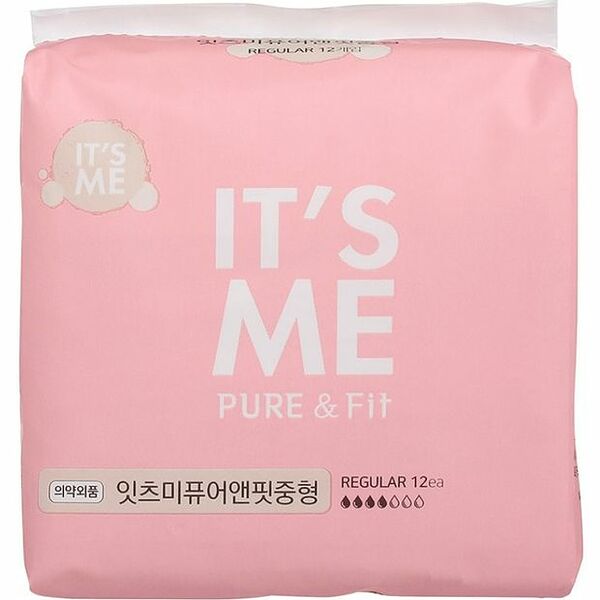 Прокладки гигиенические It's Me Pure&Fit из органического хлопка с крылышками 4 капли 12 шт