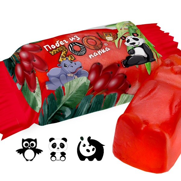 Мармелад Побег из ZOOпарка жевательный с желейной начинкой вес