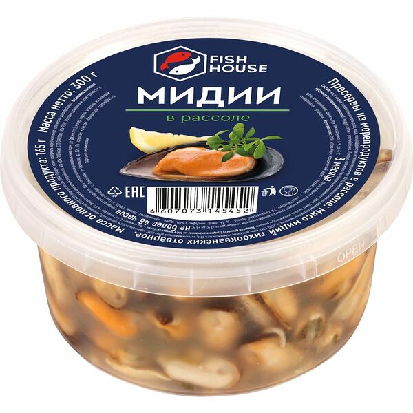 Мидии Fish House в рассоле 300 г
