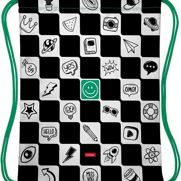 Мешок для сменной обуви Hatber Смайлики 33*42см