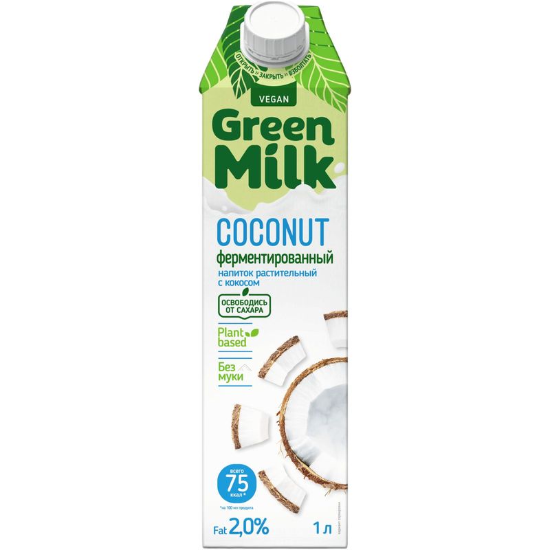 

Напиток ячменно-нутовый Green Milk Кокос 1 л