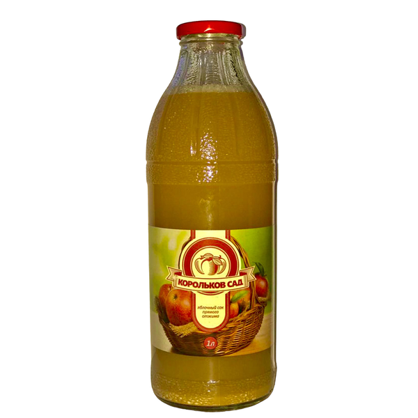 Сок Корольков сад Яблочный прямого отжима пастеризованный с/б 1 л